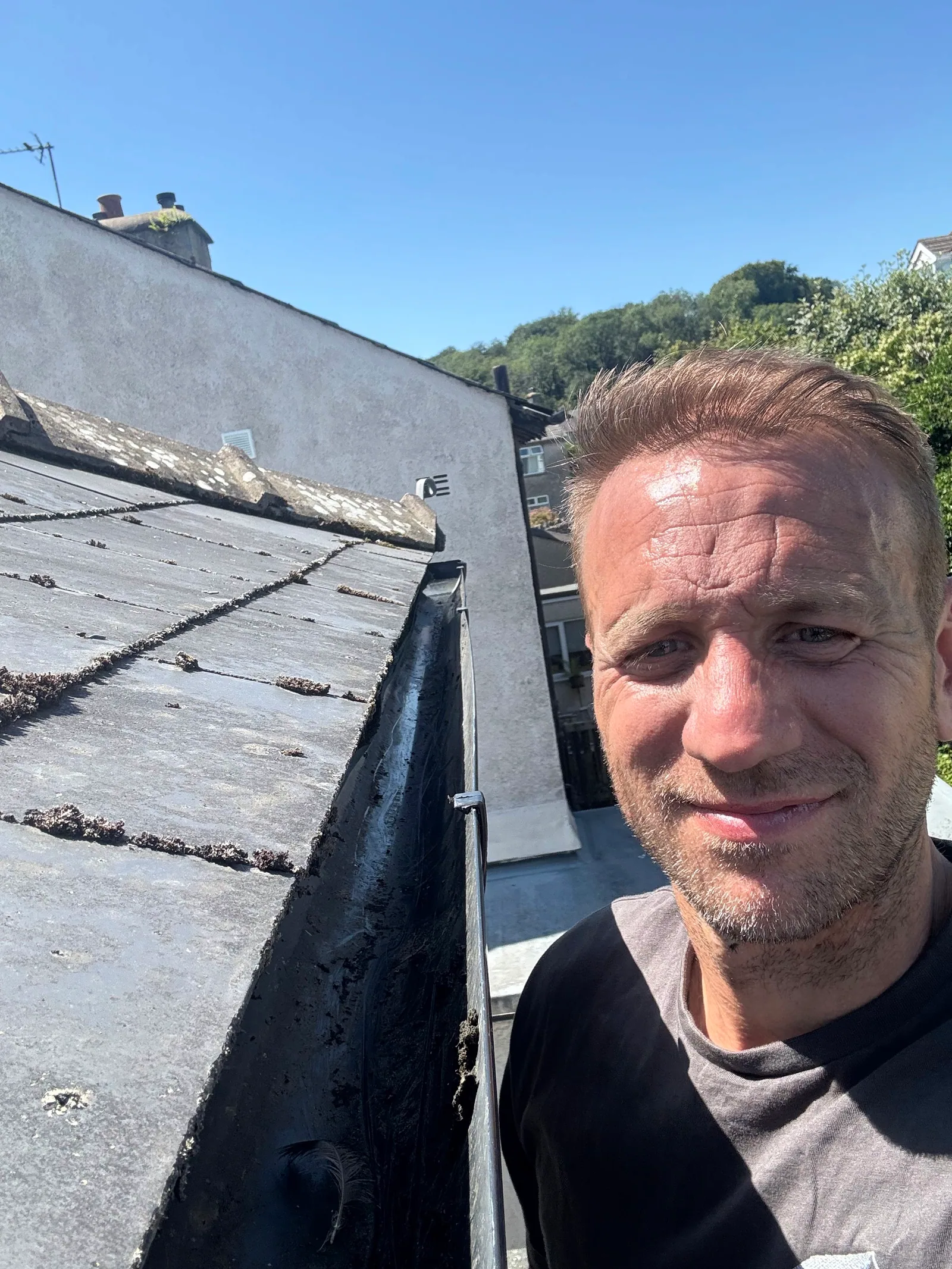Hugo's gutter cleaning results Yorkshire — before and after
