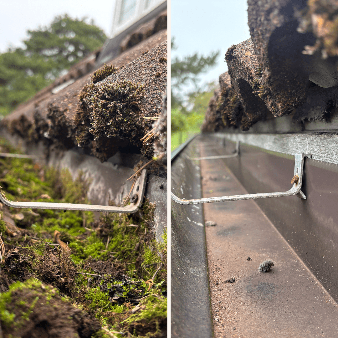 Terrace gutter cleaning in Ilkley